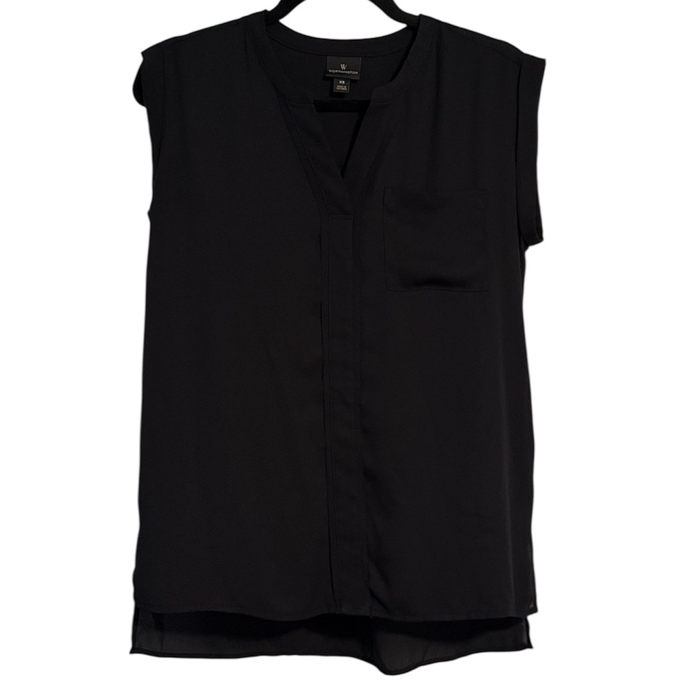 🌻 Worthington Black Short Sleeve Blouse